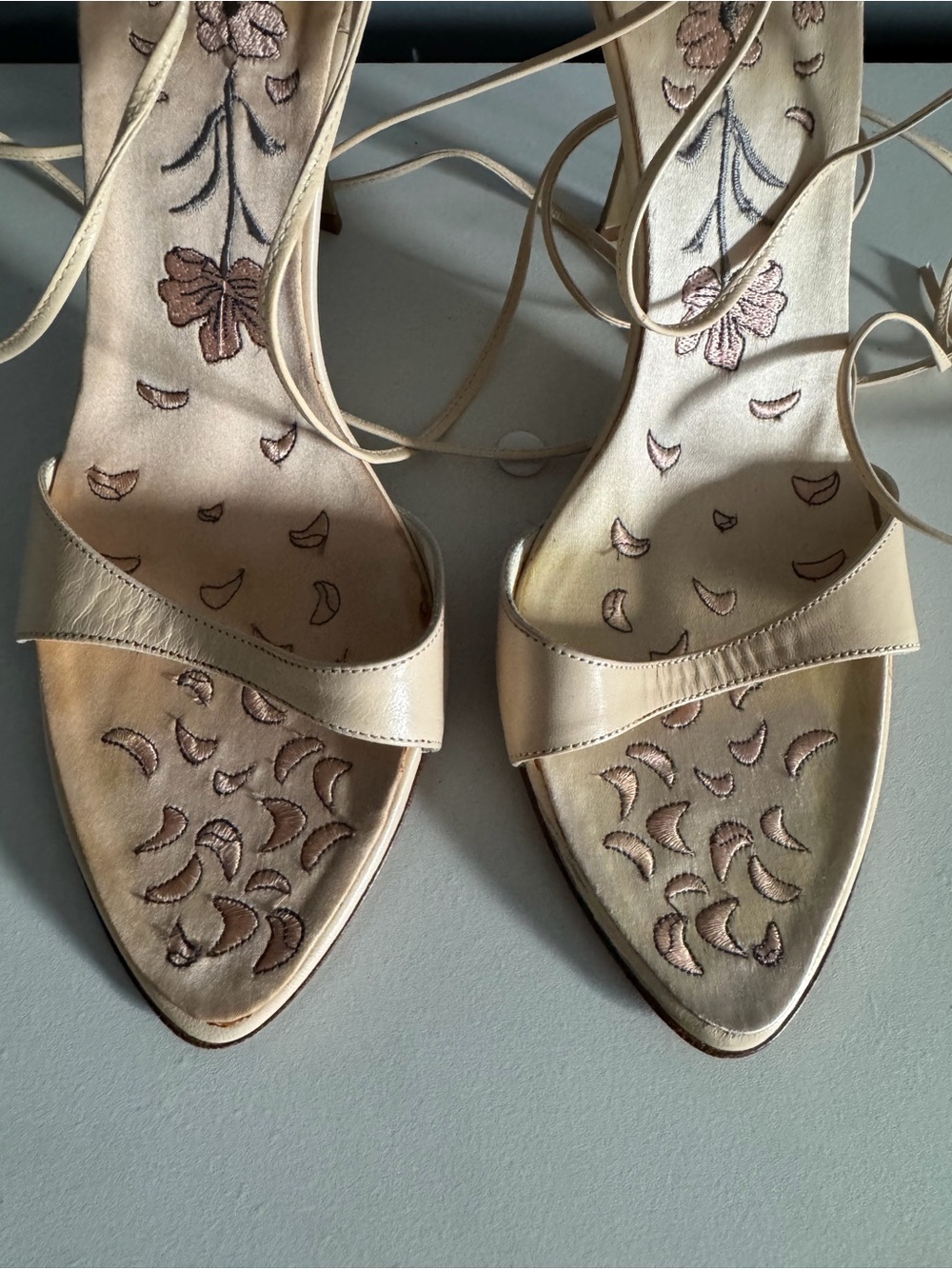 Giuseppe Zanotti Vicini Rare Y2K Lace Up Butterfly Heels - Picture 5 of 5